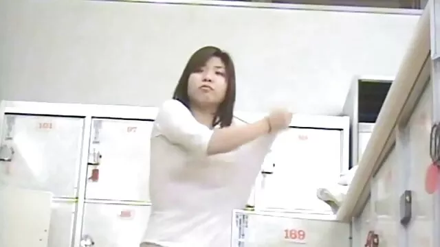 Slut pretends to be a video sex cuisine shy girl in front of guys